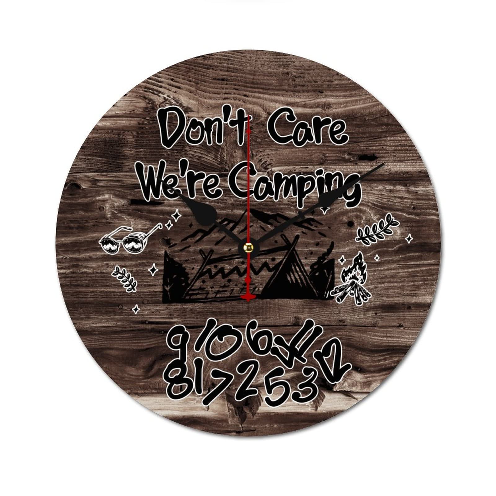 Horloge camping vintage à piles pour décorer sans prise électrique