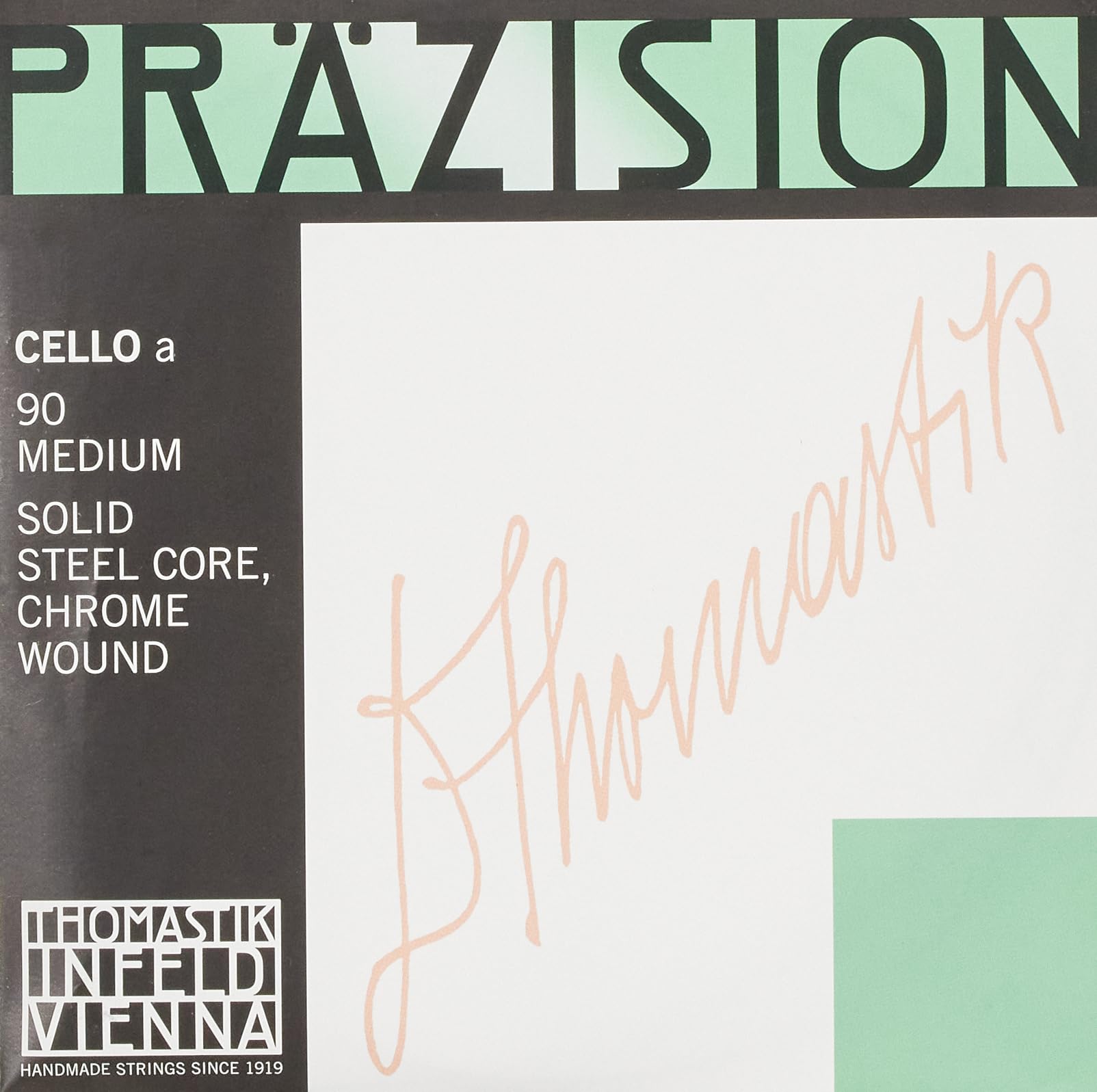 Thomastik Corde per Cello Precisione con nucleo in acciaio solid Set 4/4 media rivestimento cromo