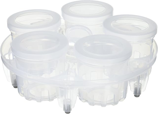 Instant Pot Set Yogurt Maker Cups, Plastic, Transparent White