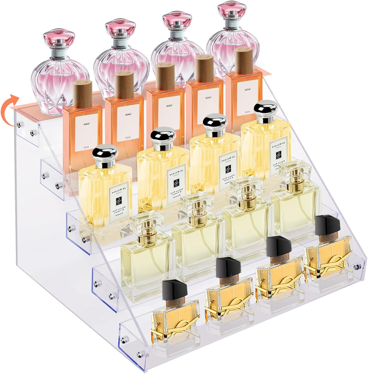 Organizador de perfumes, exhibidor acrilico transparente 5 capas ...