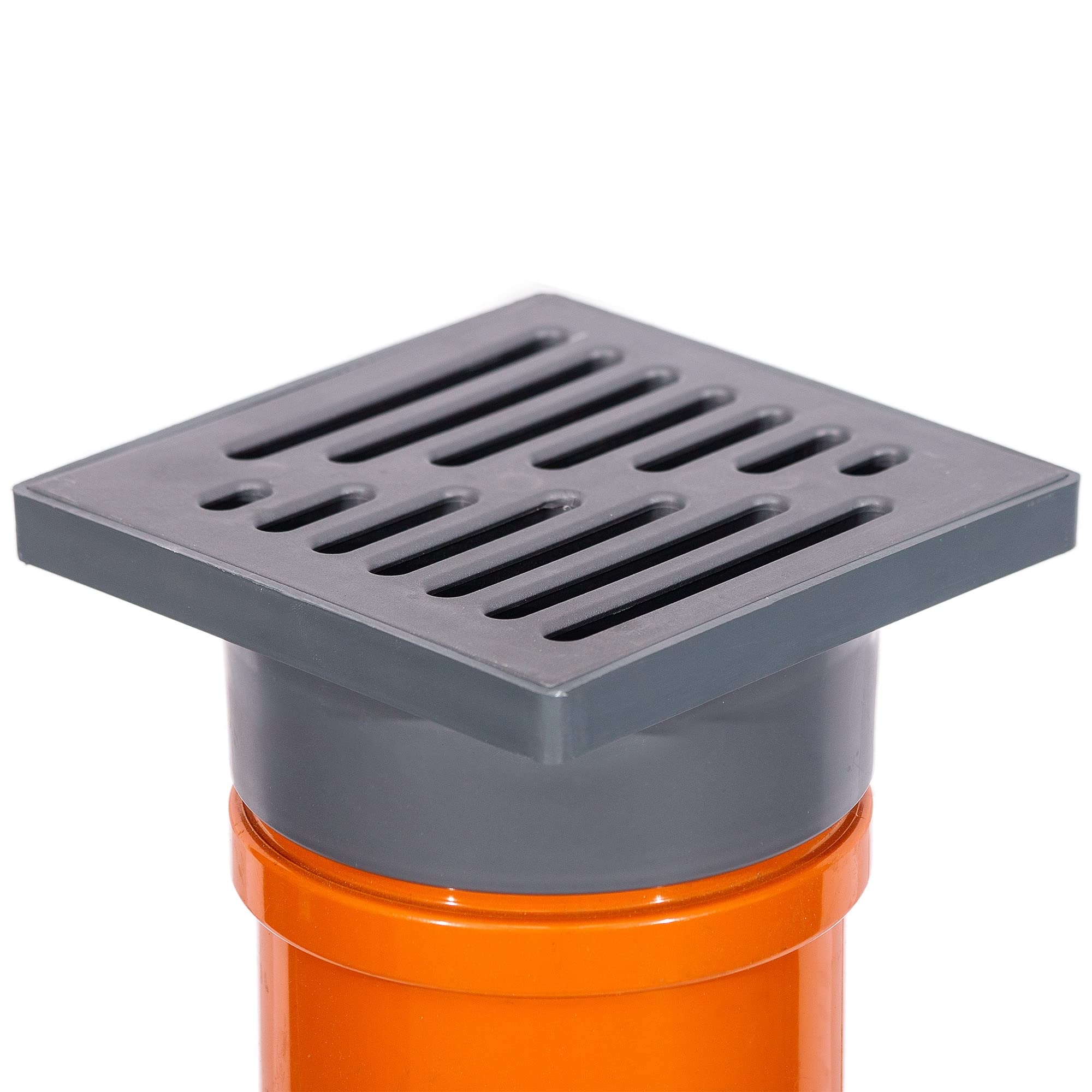 SPEEDPLANT Tubo di drenaggiolunghezza 1 m,Tubo di drenaggio con griglia, pozzetto Cortile, Scarico a Pavimento 15 x 15 cm per drenaggio/infiltrazione,