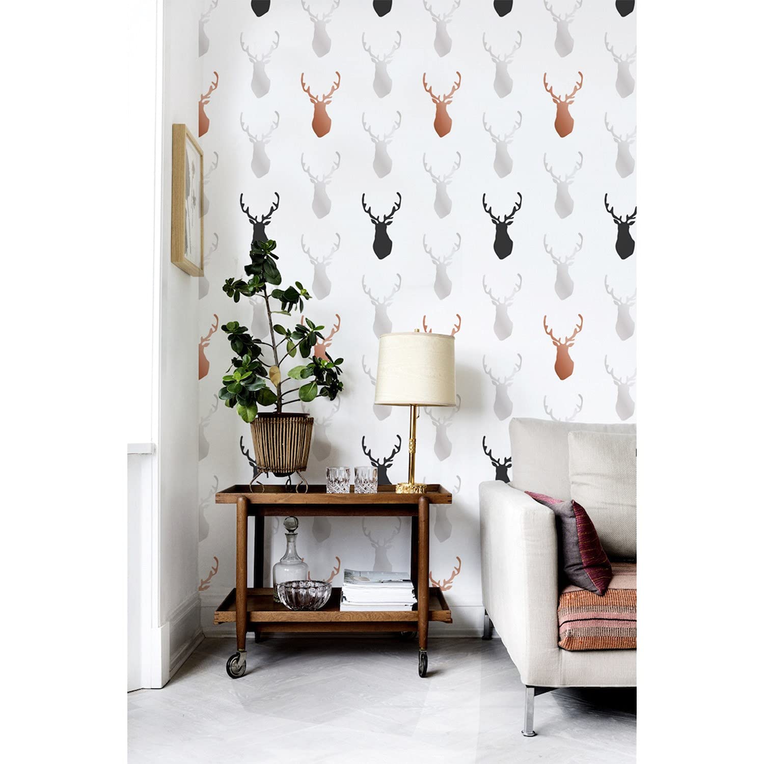 Papier peint 152x104cm cerf décoration murale meuble chambre cuisine