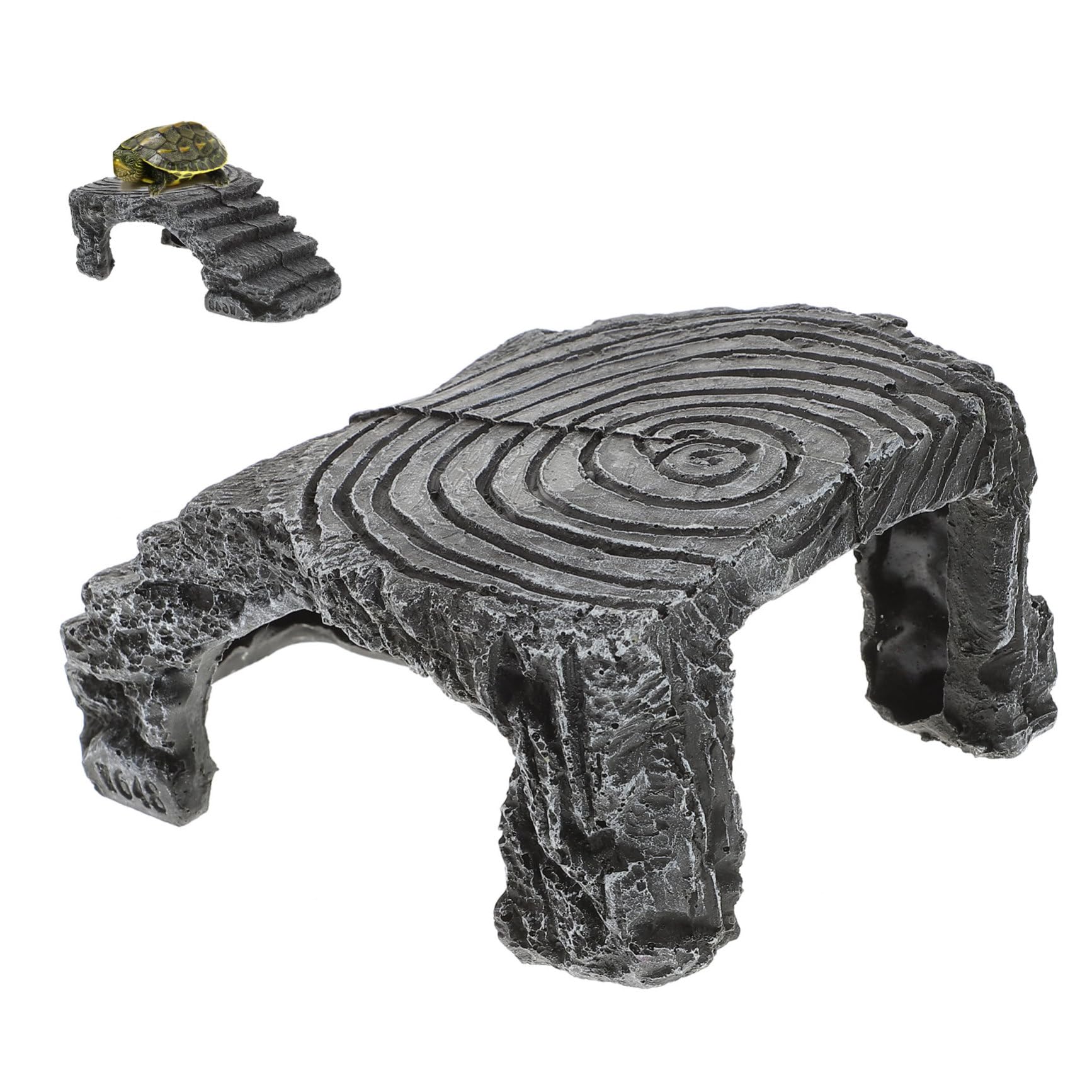 Plataforma De Reptiles para Tomar El Sol para Tortugas Rampa Integrada, Resina Resistente, Tamaño Mediano, para Acuario y Terrario, Adecuado para Tortugas Acuáticas y Reptiles Domésticos