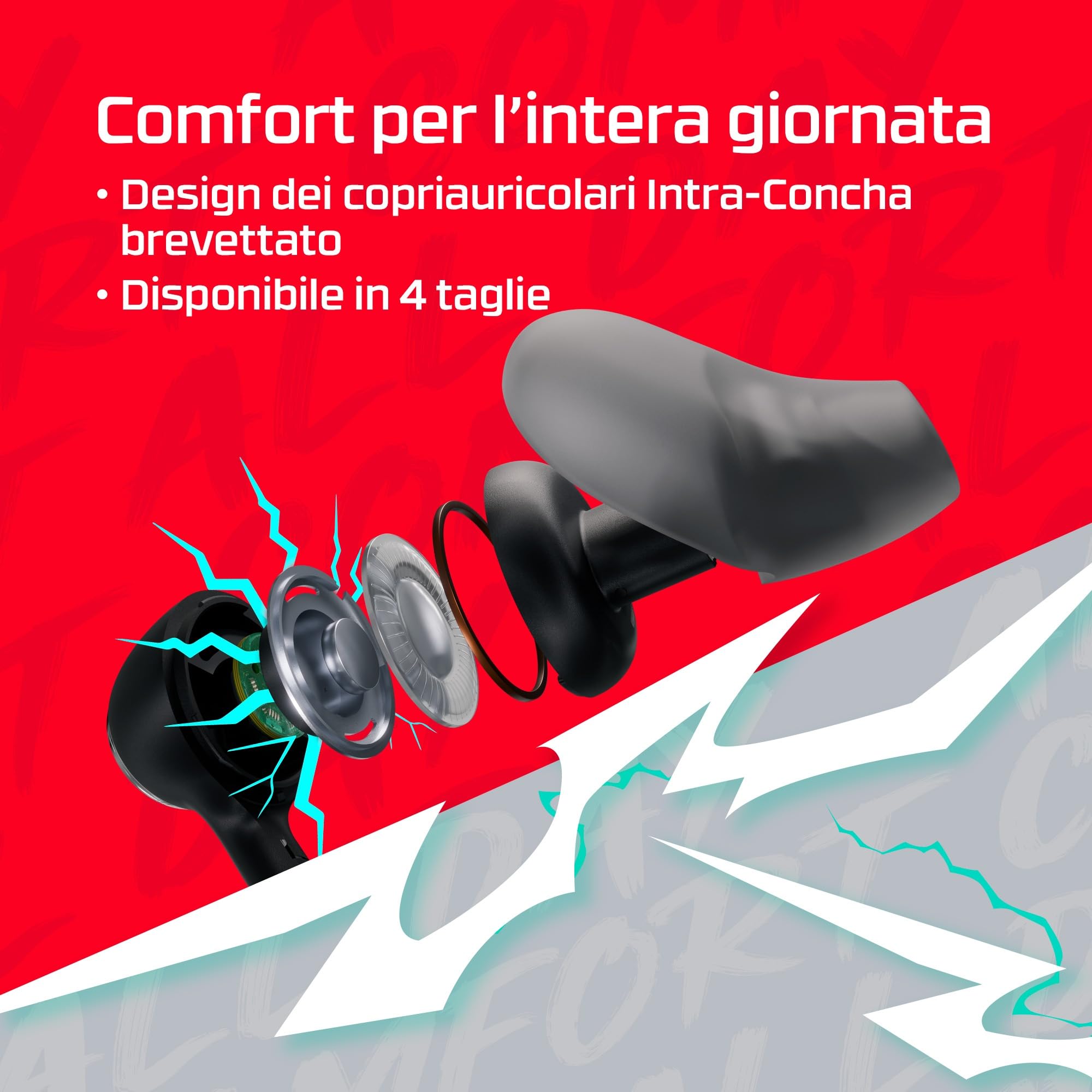 HyperX Cloud Earbuds III S, Auricolari USB cablate, Rosso | Multipiattaforma, audio surround, gommini in 4 misure, microfono con cancellazione del rumore