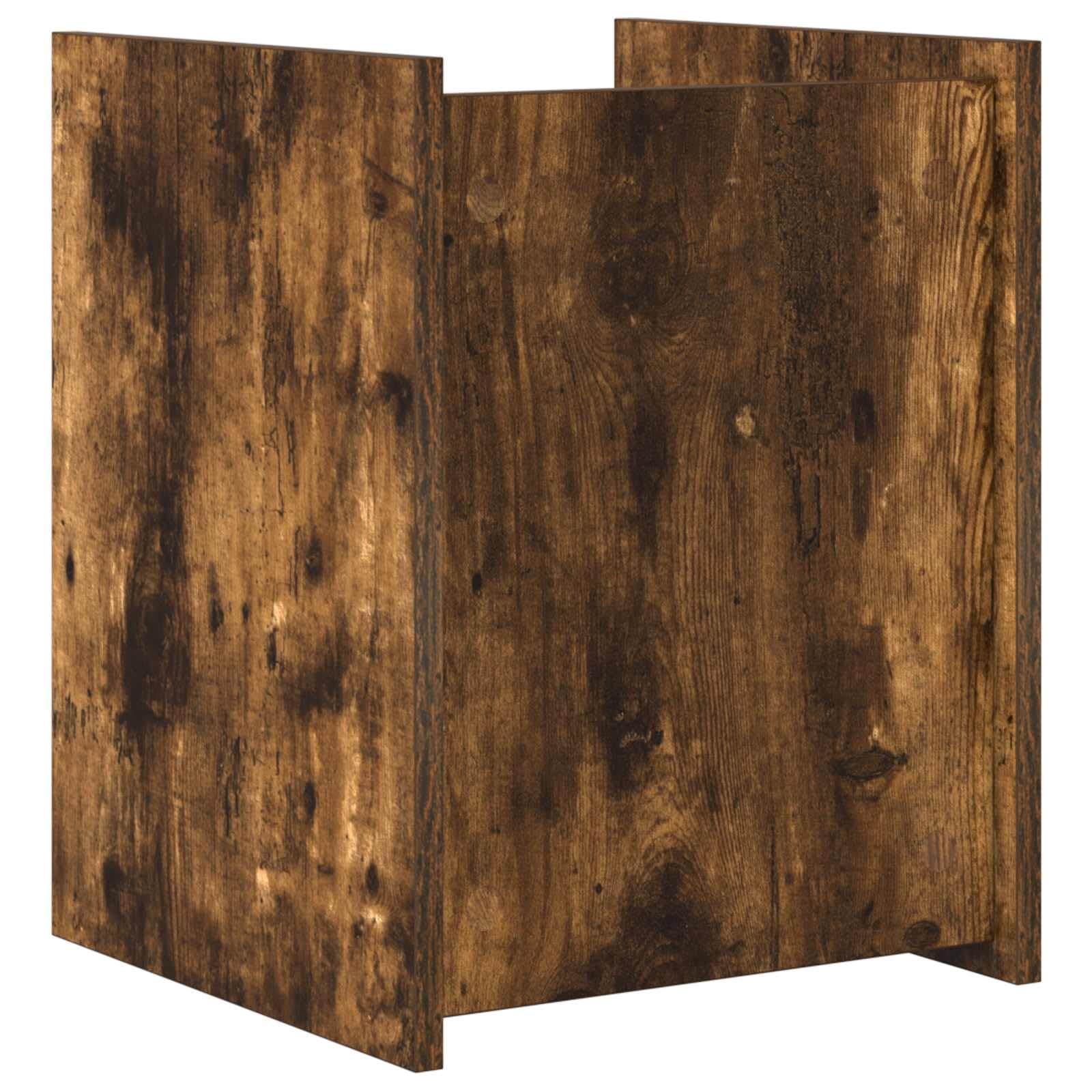 Drewniany stojak na czasopisma Ingenierie 35x35x45 cm Chene Fume | Prostokątny kształt, przechowywanie czasopism, książek, łatwa konserwacja, prosty montaż, do użytku w salonie i biurze