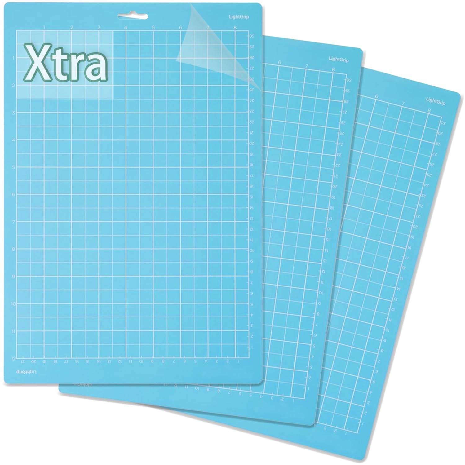 LOPASA Cutting Mat for Cricut Joy Xtra, 8.5x12 Blue Adhesive Light Grip Cutting Mats Set, Joy Extra Accessories and Supplies(3 LightGrip Sheets)