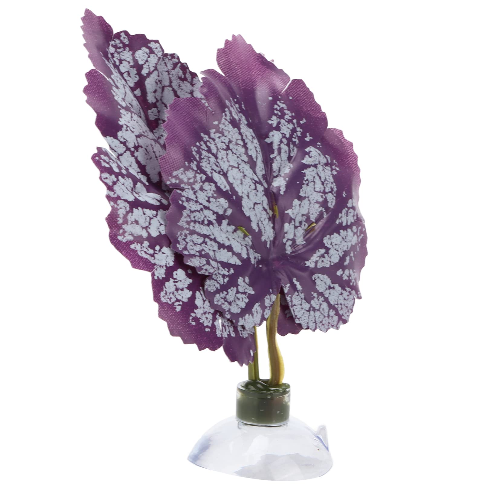 Jelquix Betta Fish Leaf Hammock Durable Plastic Betta Bed for Aquarium Decor, Reduce Stress for Pet Fish, Purple Leaf