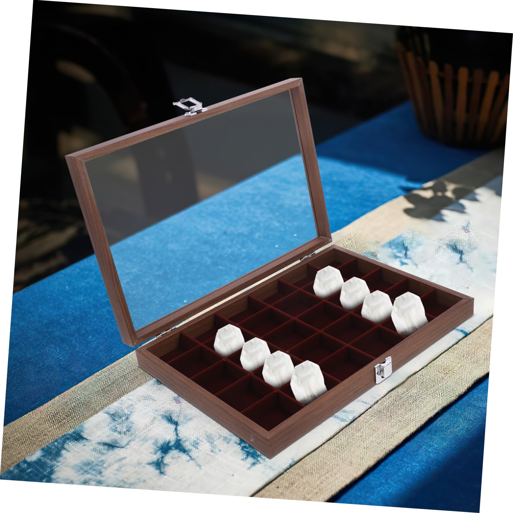 Boîte de Rangement pour Sachets de Thé Rectangulaire 30 Compartiments