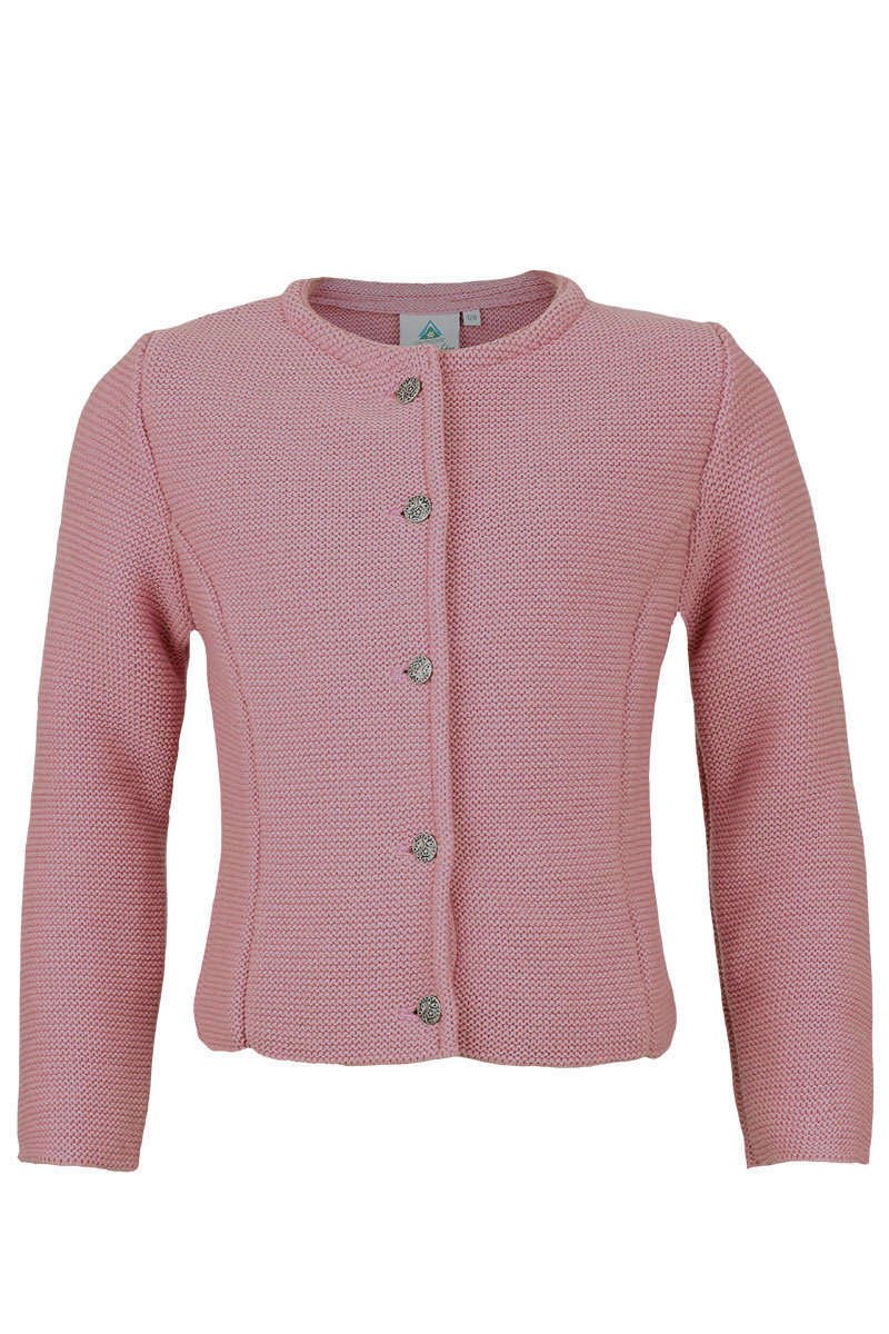 Isar-Trachten Chaqueta de punto para niña, rosa viejo, rosa, 80, Rosa., 92