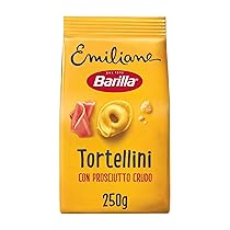 Barilla Pasta all’ Uovo Ripiena Le Emiliane Tortellini con Prosciutto Crudo, 250g