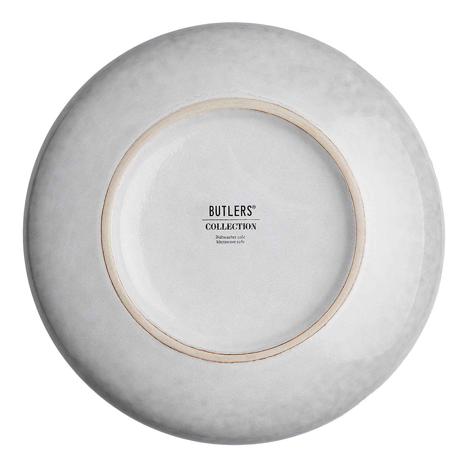 BUTLERS 4er-Set Pastateller Steinzeug - HENLEY - spülmaschinenfest | Farbe Grau - ø 23 cm - Suppenteller für Eintöpfe & Salate - Nudelteller für Pasta & Risotto - reaktive Glasur