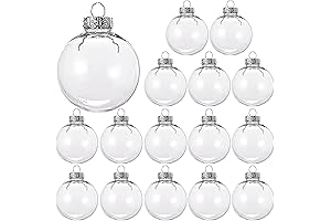 15 Pcs DIY Glass Ball Ornaments: Transparent, Shatterproof, Festive Decorations