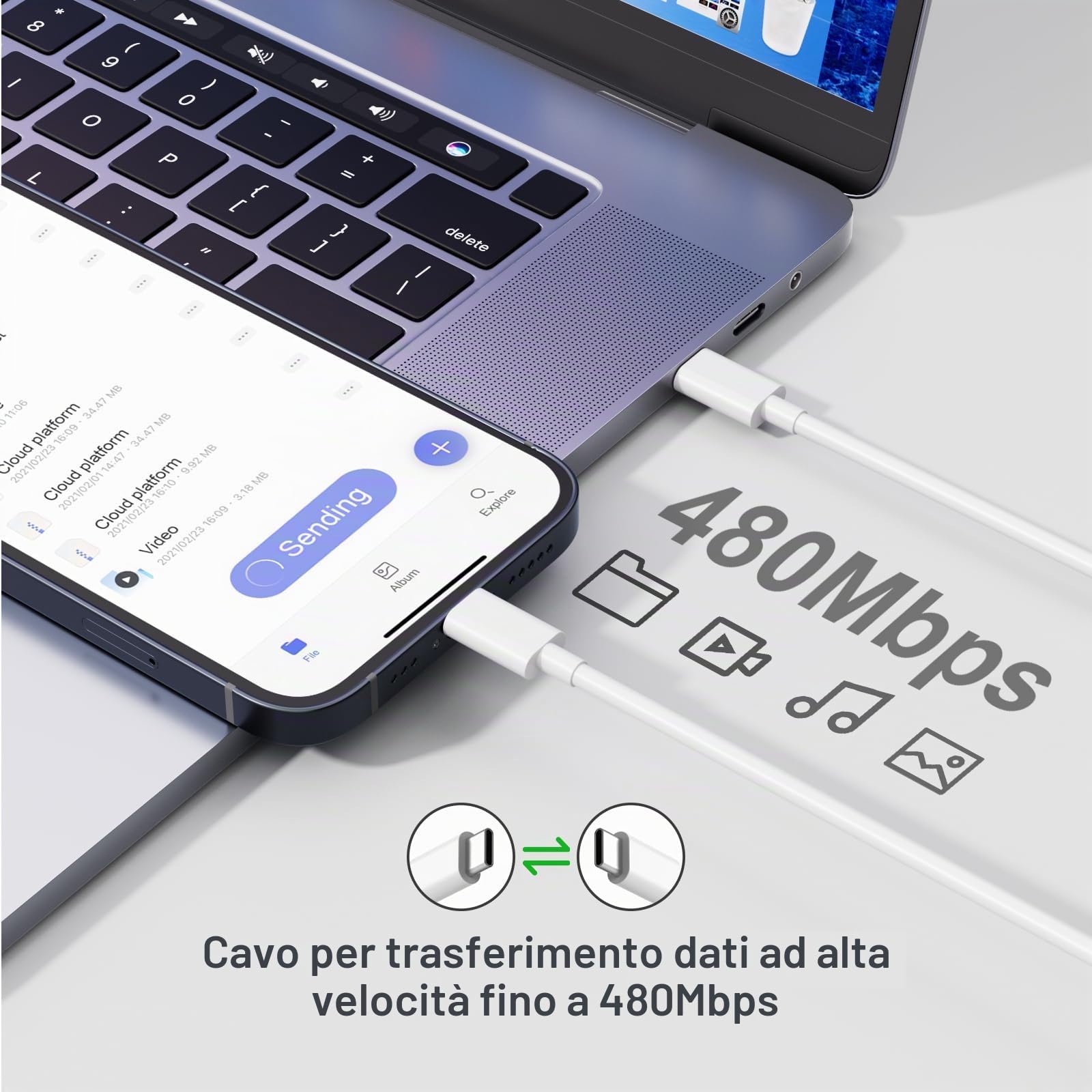 Caricatore USB C 67 W per MacBook Air Pro 13 14 15 16 pollici 2024 M1 M2 M3 iPad