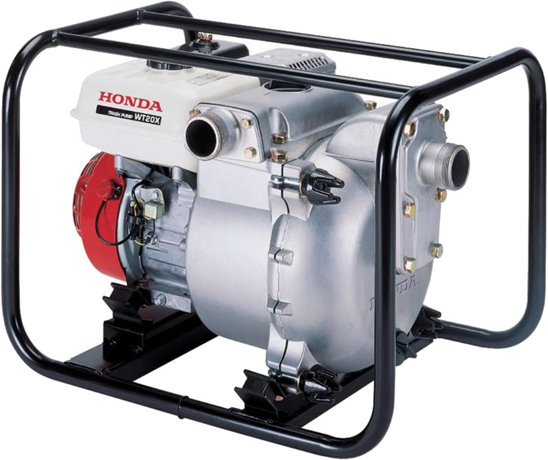 Honda WT20 2-Inch Construction Trash Pump, Gas Powered Water Pump, Solid Handling Capability Up to 13/16 Inch, 185 Gallons per Minute Capacity, Commercial-Grade Engine, Heavy Duty Frame (WT20XK4AC)