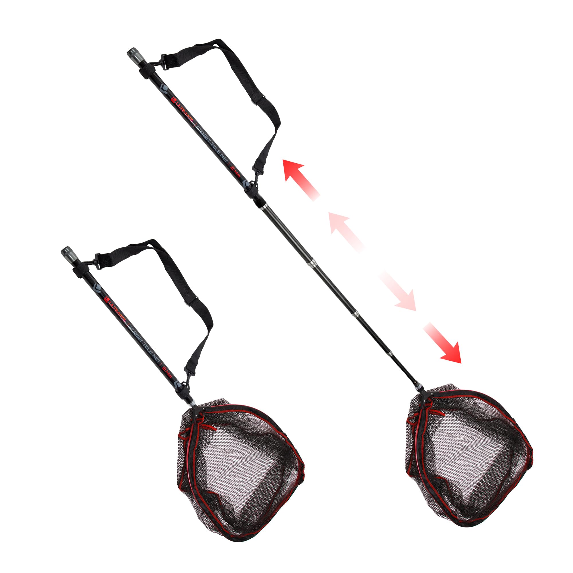 Ultimate Streetfishing Landing Net + Telescopic Handle 2.40m - Landing Net