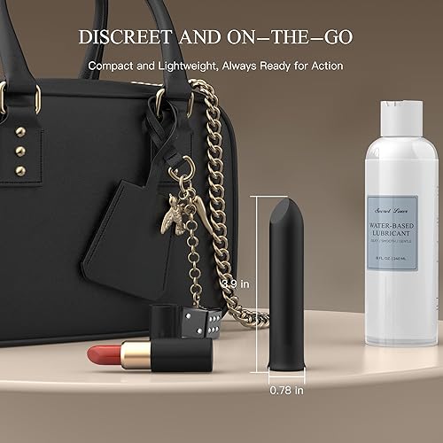 Miniatura 7 de Vibrador de bala con punta angular para estimulación de clítoris de precisión vibración discreta de lápiz labial recargable con 10 modos de