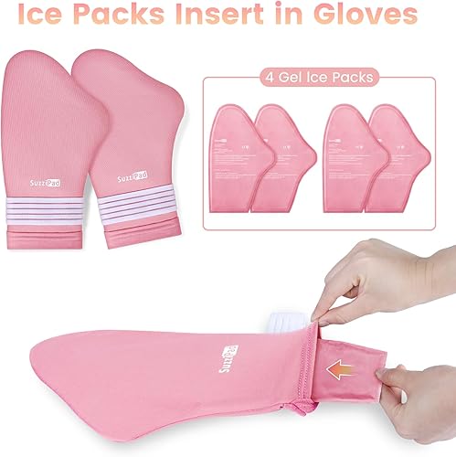 Miniatura 9 de SuzziPad Calcetines de terapia de frío y guantes de frío para neuropatía de quimioterapia, imprescindibles para quimioterapia para mujeres, ideales
