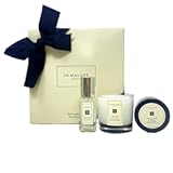 London Mini Luxuries Trio Gift Set - Wood Sage & Sea Salt Cologne - English Pear & Freesia Body Creme - Peony & Blush Suede Candle - Travel Size
