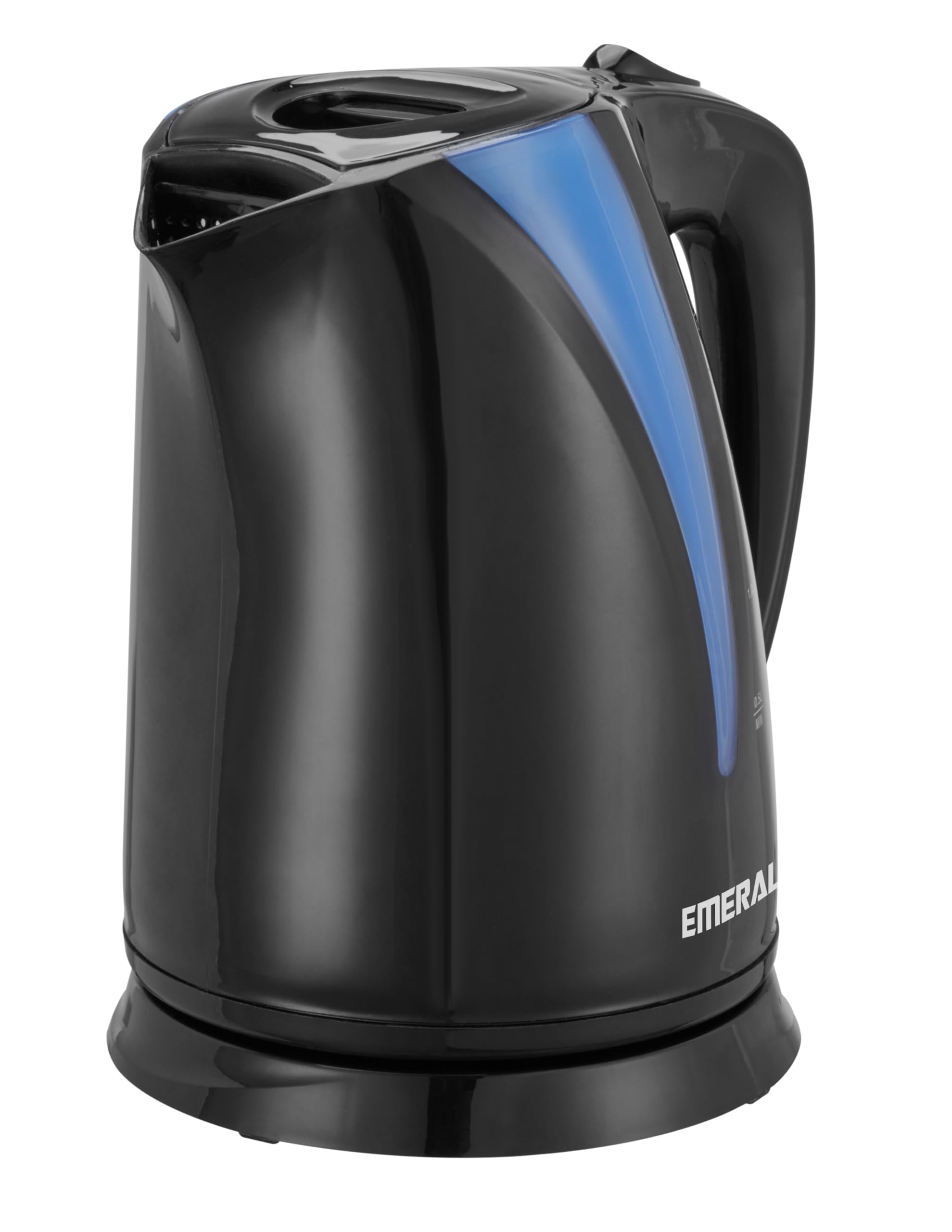 Emerald Plastic Electric Kettle, Countertop Tea Kettle Water Boiler Heater, 2L, Black