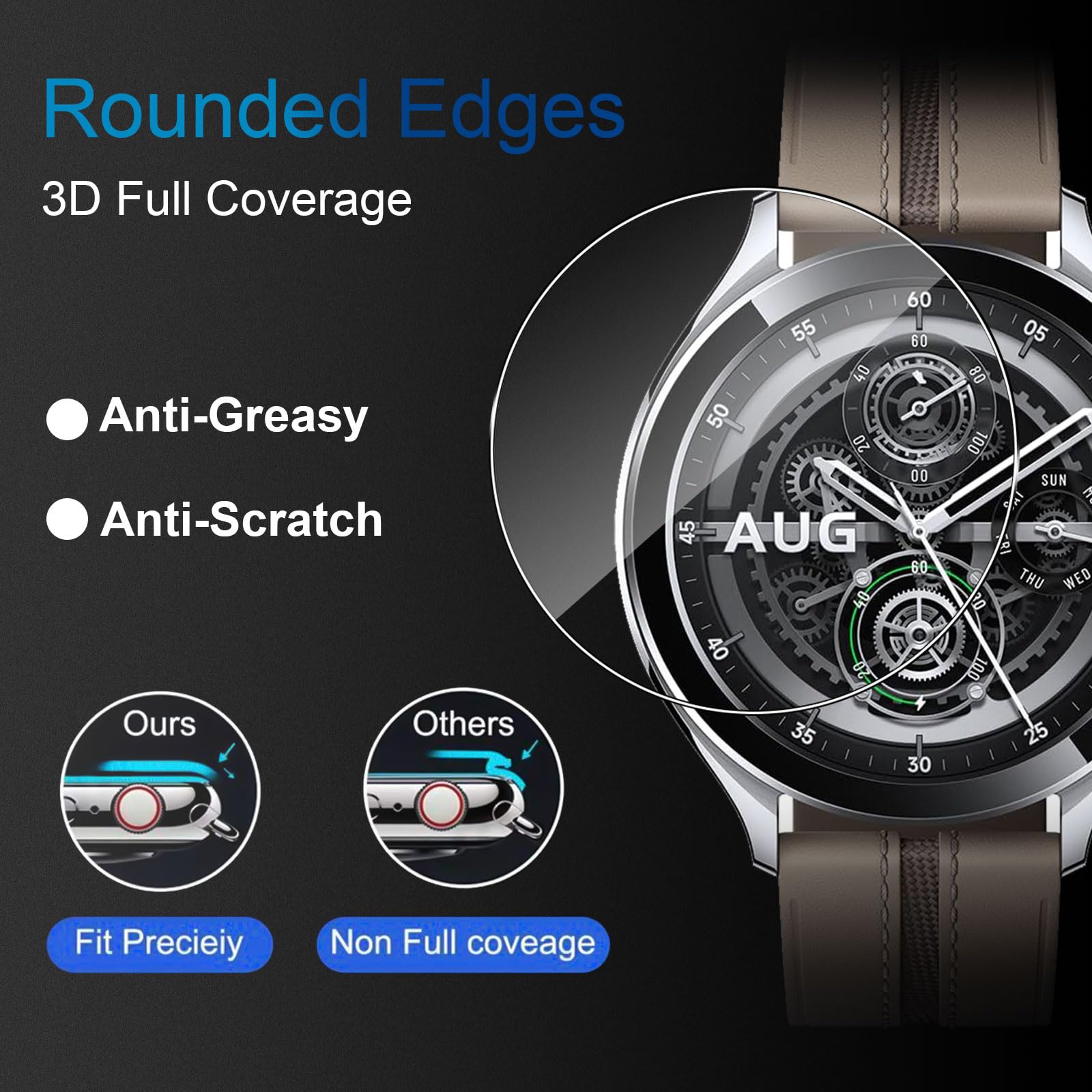 Upscreen Protecteur D'Écran En Verre Trempé Pour Coros Dura – Glass-Plastique 9H Dureté - Téléphonie