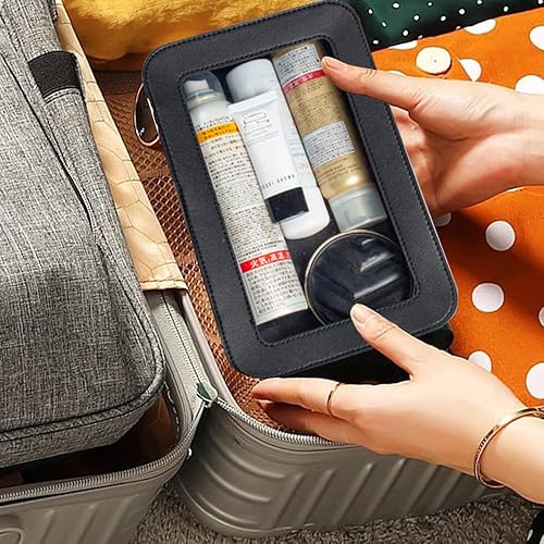 Miniatura 7 de Bolsa de maquillaje transparente, bolsa de aseo aprobada por la TSA, bolsa de maquillaje de viaje, bolsa de viaje transparente para cosméticos,
