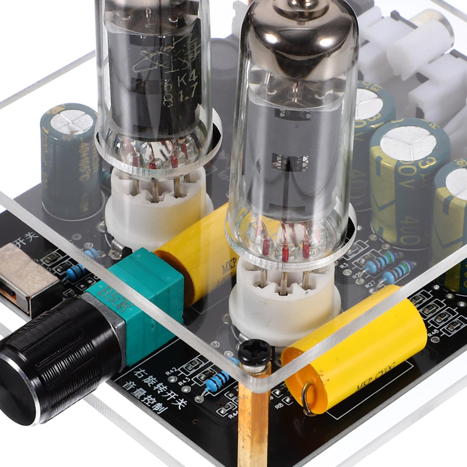 Abaodam Preamplificador de Válvulas y Diseño Ligero para Tocadiscos para Función de Preamplificador Decoración Moderna y Adecuado para Sistemas de Cine en Casa DIY y Decoración Moderna