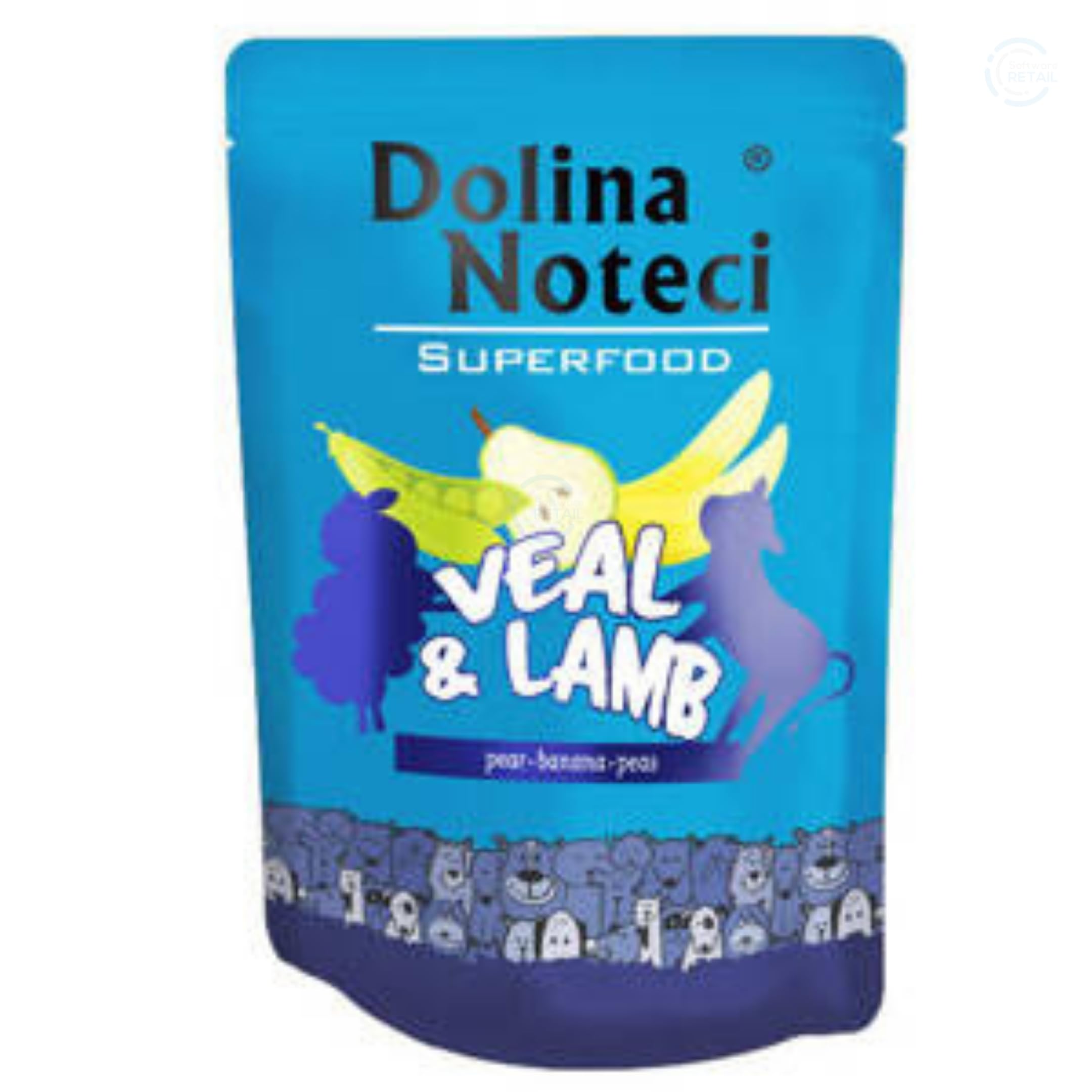 Dolina Noteci Premium SUPERFOOD Grain-Free Wet Dog Food for All Breeds – Natural Recipes, Tailored Nutrition, Unique Meats & Functional Supplements, No Additives (Veal & Lamb, 300g)