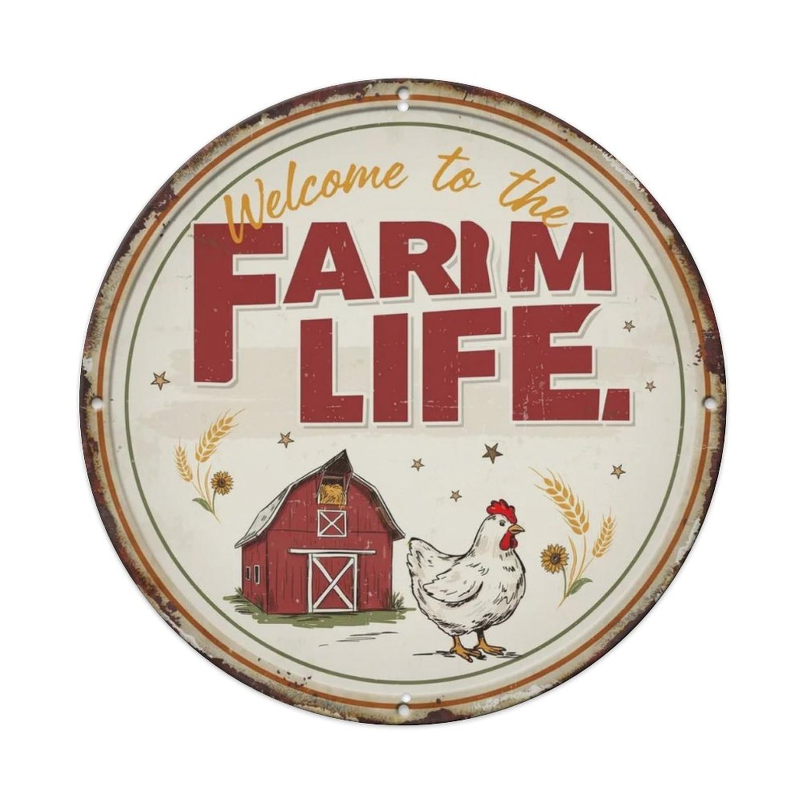 Country Roads Country Metal Tin Sign Plaque