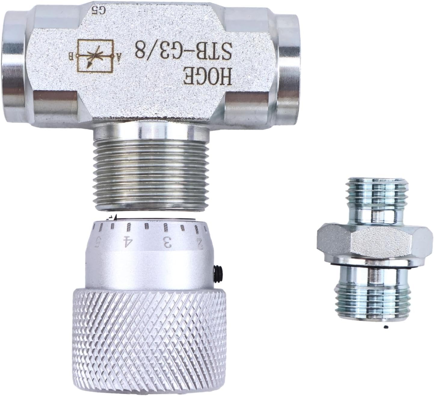 HOLDWELL 3/8" L08 Hydraulic Flow Control Valve STB-G3/8 compatible with Mini Excavator