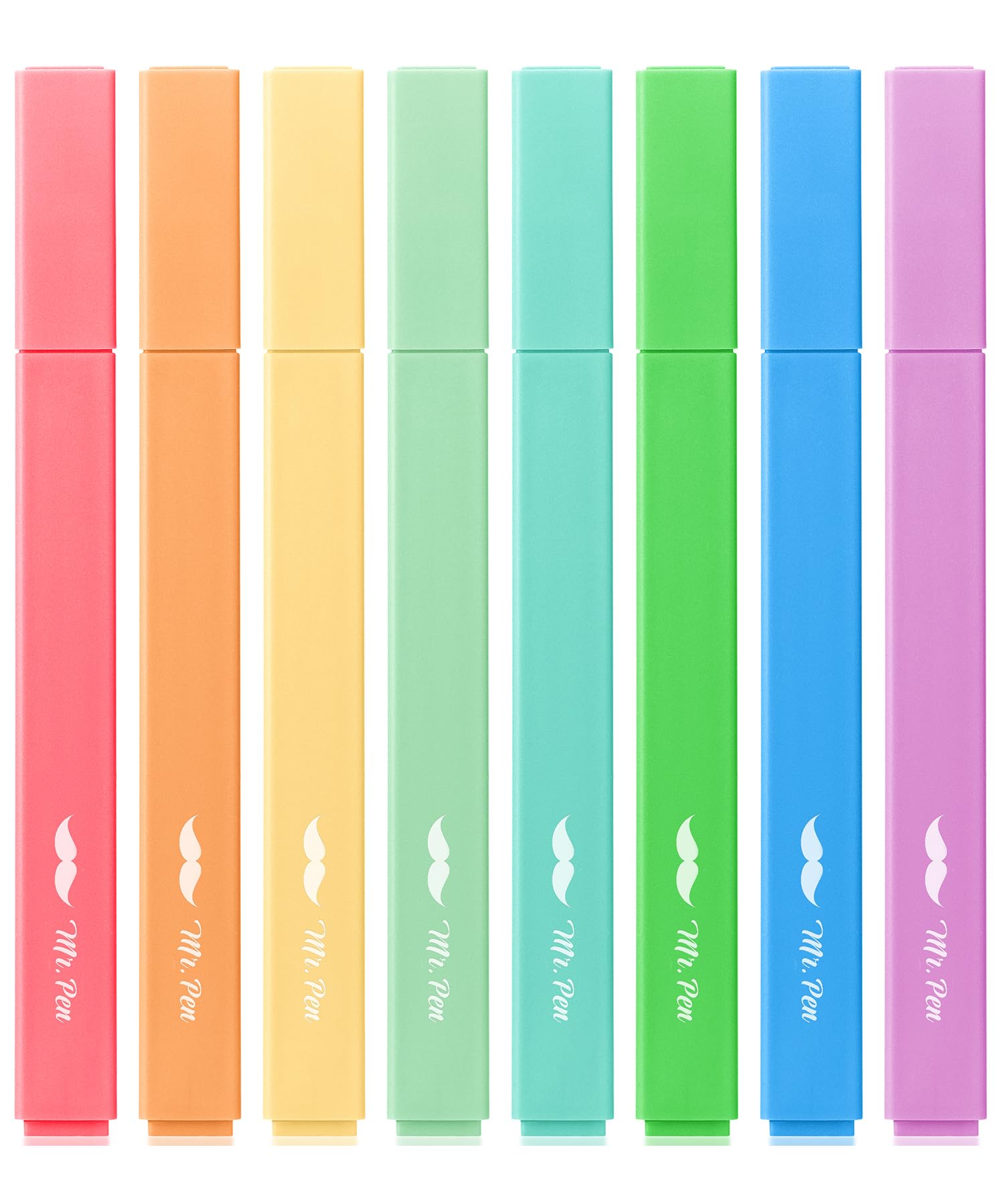 Mr. Pen- Aesthetic Highlighters No Bleed, 8 Pack, Assorted Colors | Chisel Tip, Cute Highlighters Assorted Colors for Journaling, Highlighting, Underlining, Fast Dry, Back to School Supplies