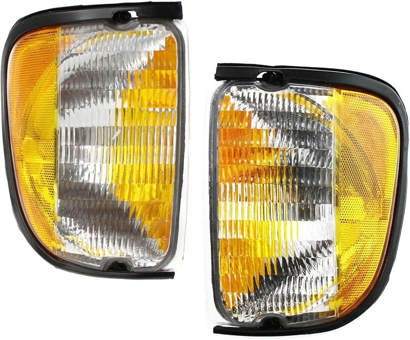 Par de lanternas dianteiras de posição e direção APA para Ford Econoline 1992–2003 – Lado direito e esquerdo