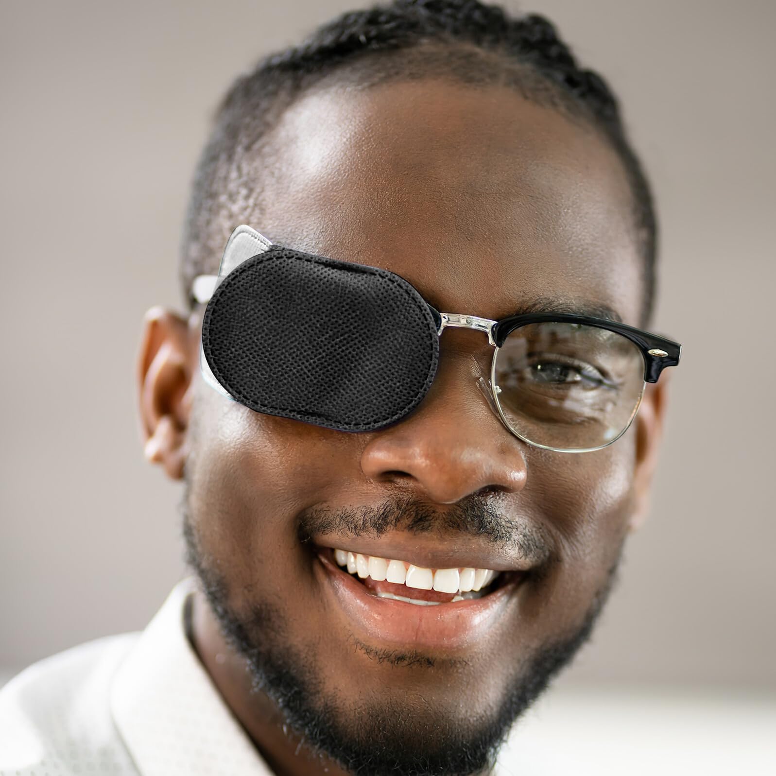 ibasenice para Entrenar Ojo Perezoso para Gafas Infantiles de Tela No Tejida 12 Parches Oculares Fáciles de Usar en Casa o Viaje
