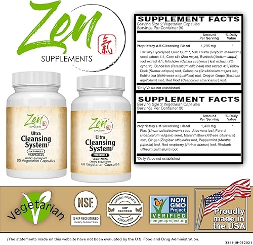 Miniatura 2 de Zen Supplements Kit de desintoxicación de sistema de limpieza ultra - Mezclas de hierbas 100% naturales - Máxima desintoxicación de cuerpo completo