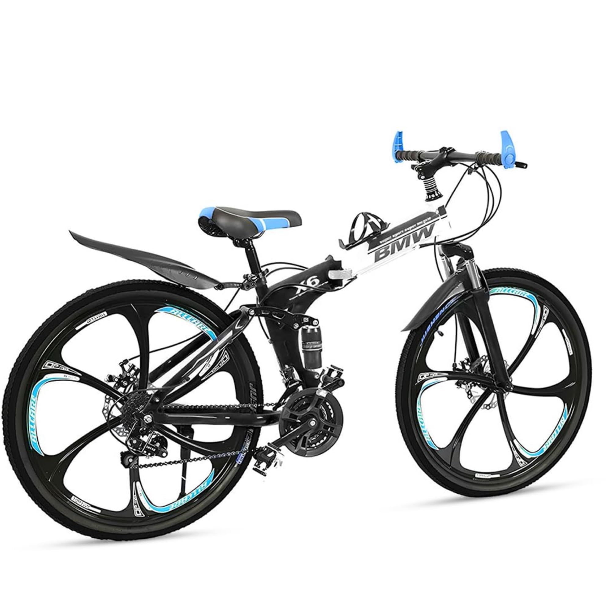 X6 Foldable Mountain Bike – 26-Inch Gear Cycle for Adults | 21-Speed Sports Bicycle with Dual Disc Brakes & Suspension | Foldable, Lightweight Off-Road & City Riding Cycle