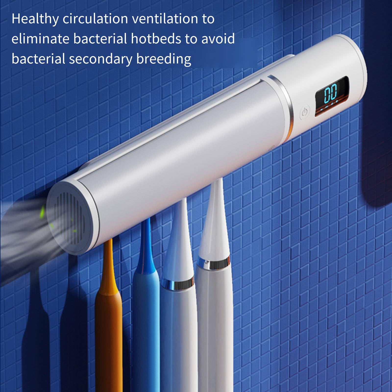 Soportes para cepillos de dientes para baño, Sensor inteligente, apertura automática, esterilización ultravioleta UV, soporte para cepillos de dientes sin perforación