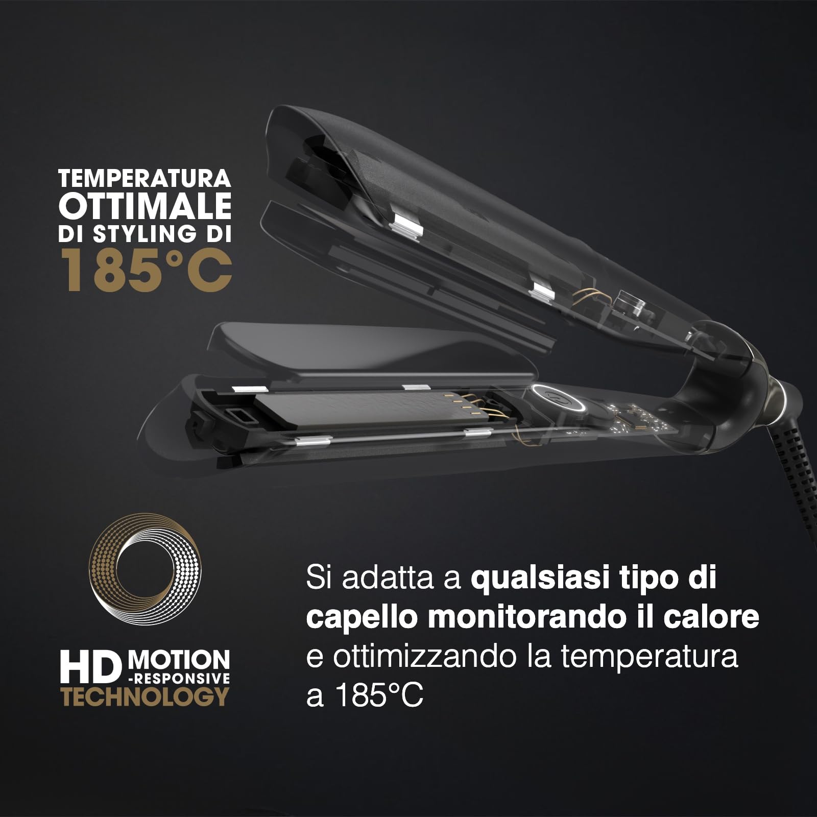 ghd Chronos Piastra & Styler Bianca – La Più Avanzata, Styling 3X Più Veloce, Maggiore Lucentezza – Senza Danni da Calore Estremo – Per Tutti i Tipi di Capelli | 85% più luminosità, Lamelle in Ceramica, Tecnologia HD Motion-Responsive, Styling 3 Volte più