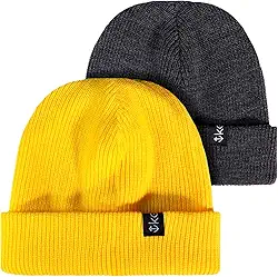 Kit 2 Gorros de Inverno Frio Curto Lã Camada Dupla Quentinho Proteção Cabeça Orelha Geada Neve Modelo Sailor Kouk Authentic
