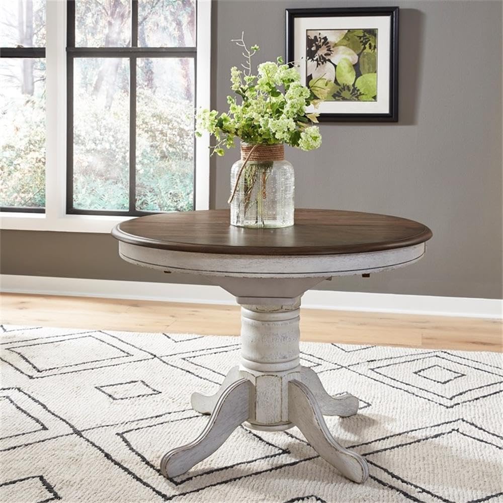 LIBERTY FURNITURE INDUSTRIES, INC. Carolina Crossing Pedestal Table Set- White
