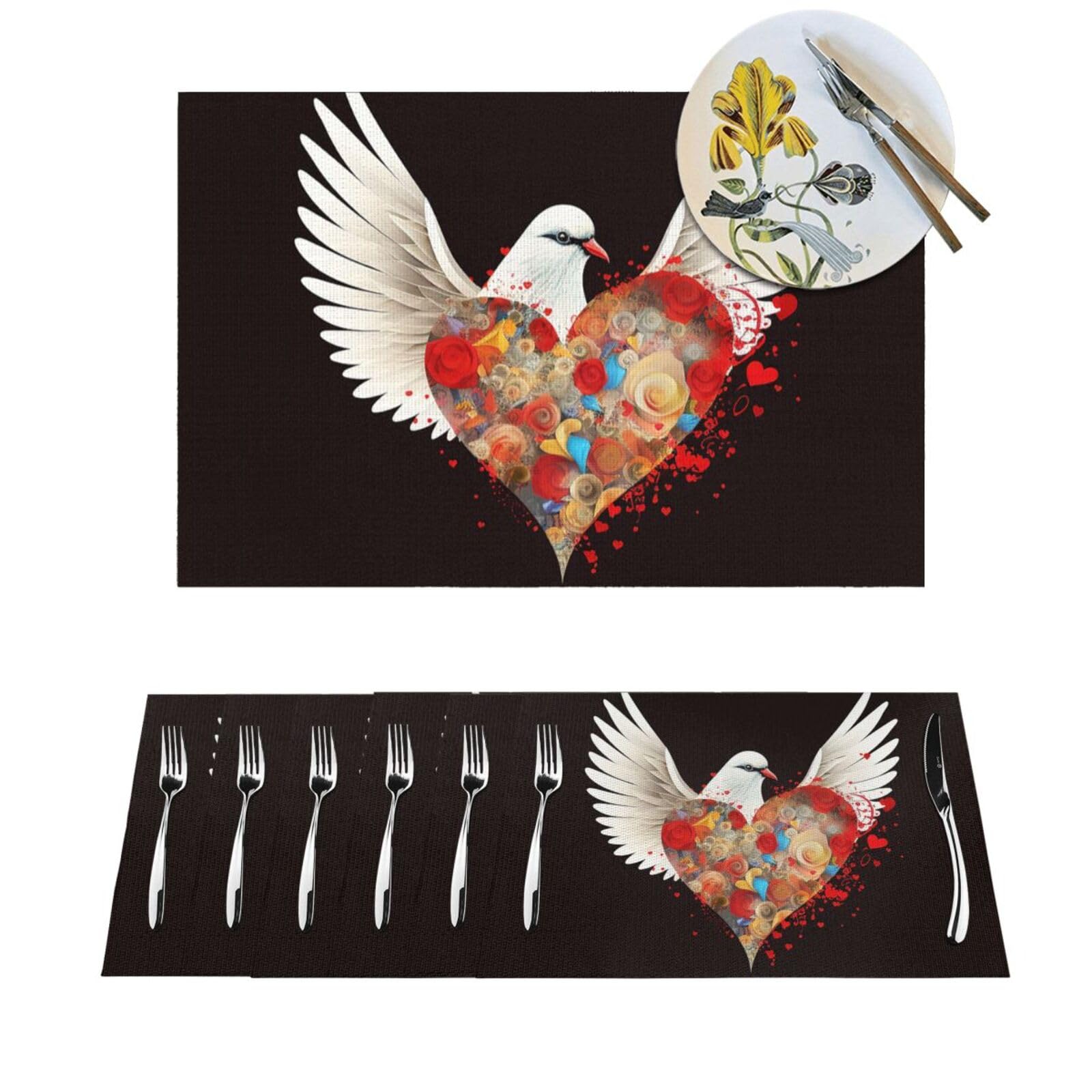 Set de table lavable en PVC résistant aux motifs fins et durables