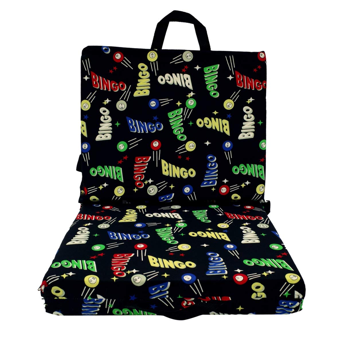 Treasure Gurus Patterned Foam Bingo Game Seat Folding Double Office Stadium Chair Cushion Back Support Pad