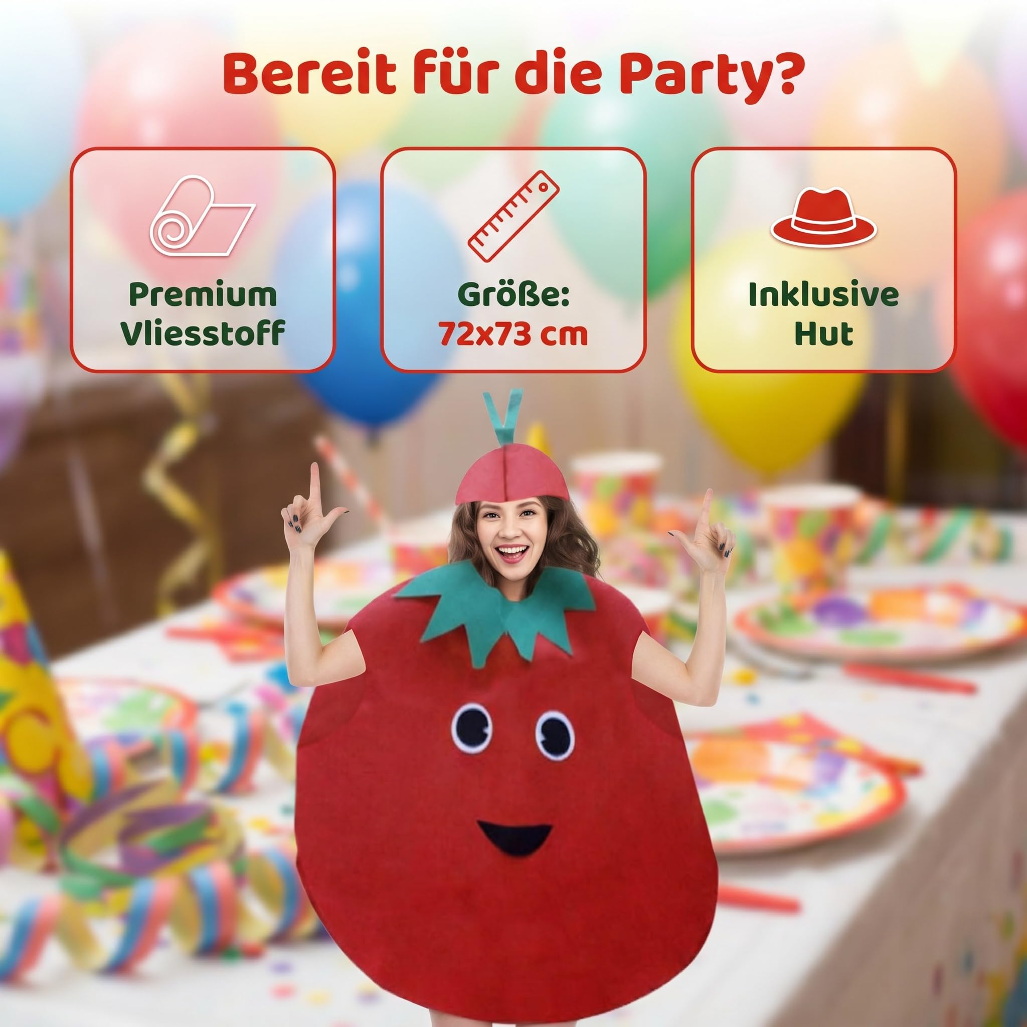 Harilla Costume da frutta per adulti, accessori di scena per uomini, donne, dolci, costumi cosplay con cappello, costume per carnevale