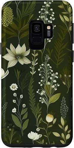 Funda para Galaxy S9 Olive Green Boho Botanical Wildflowers disponible en Yaxa Colombia