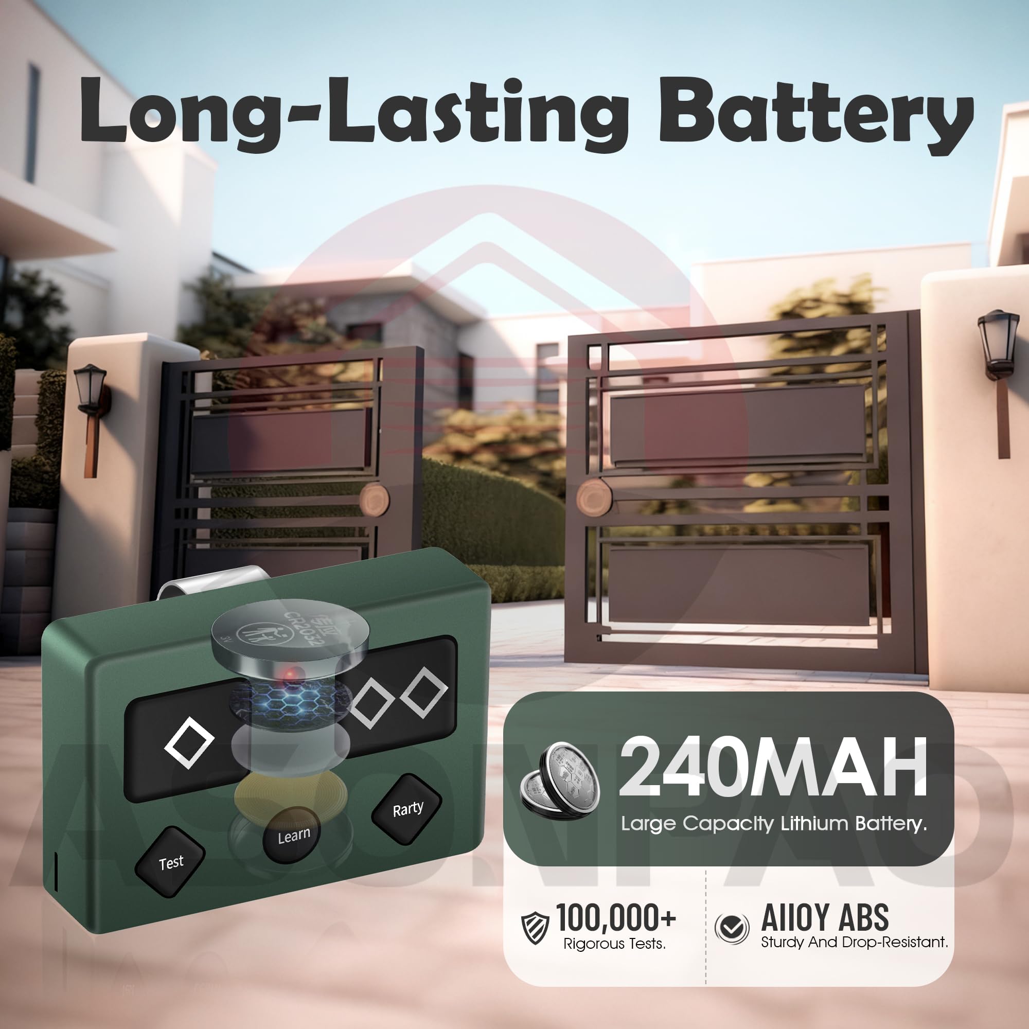 AXP1/AXS1 Lot de 2 télécommandes émetteurs 5 boutons Vert