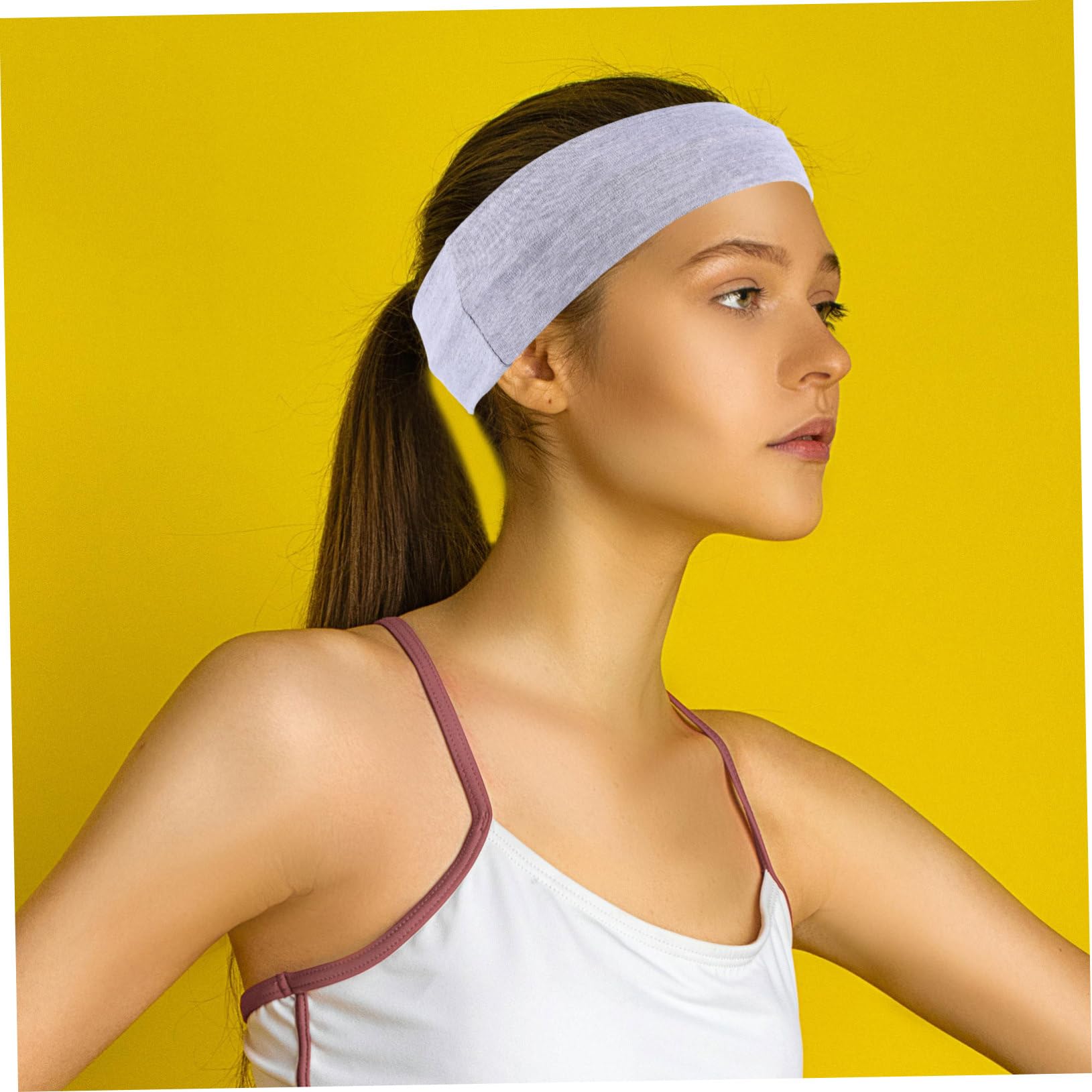BESTYASH Fasce Elastiche per Chioma da Donna, 16 Pezzi, Larghe e Leggere, in Poliestere e Spandex, per Yoga e Sport