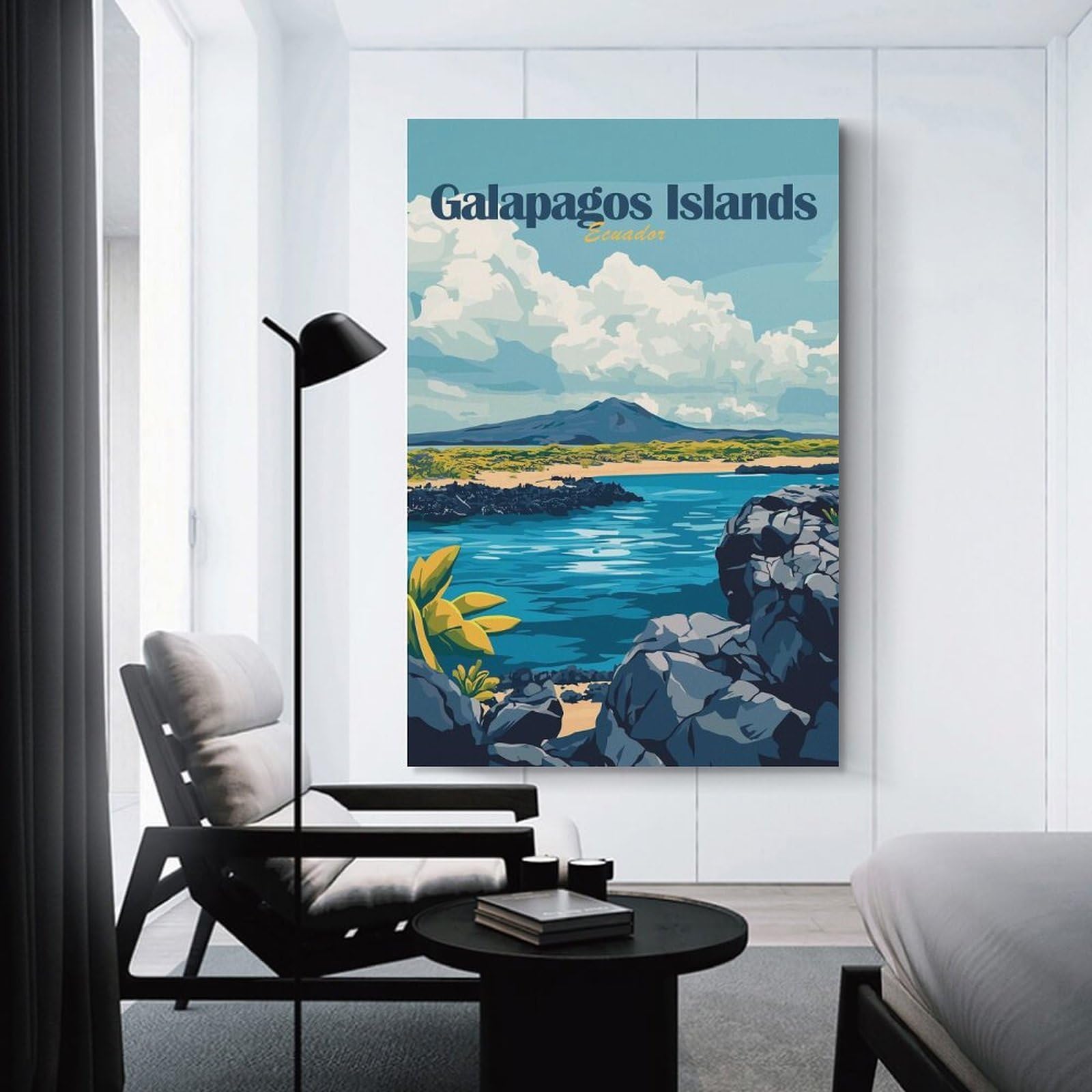 Junmoney Galapagos Islands Ecuador Travel Room Decor Wall Art 08x12inch(20x30cm), for Entrance Spaces, Stair Walls Or Halls, A Neat Decor Update for Hallways