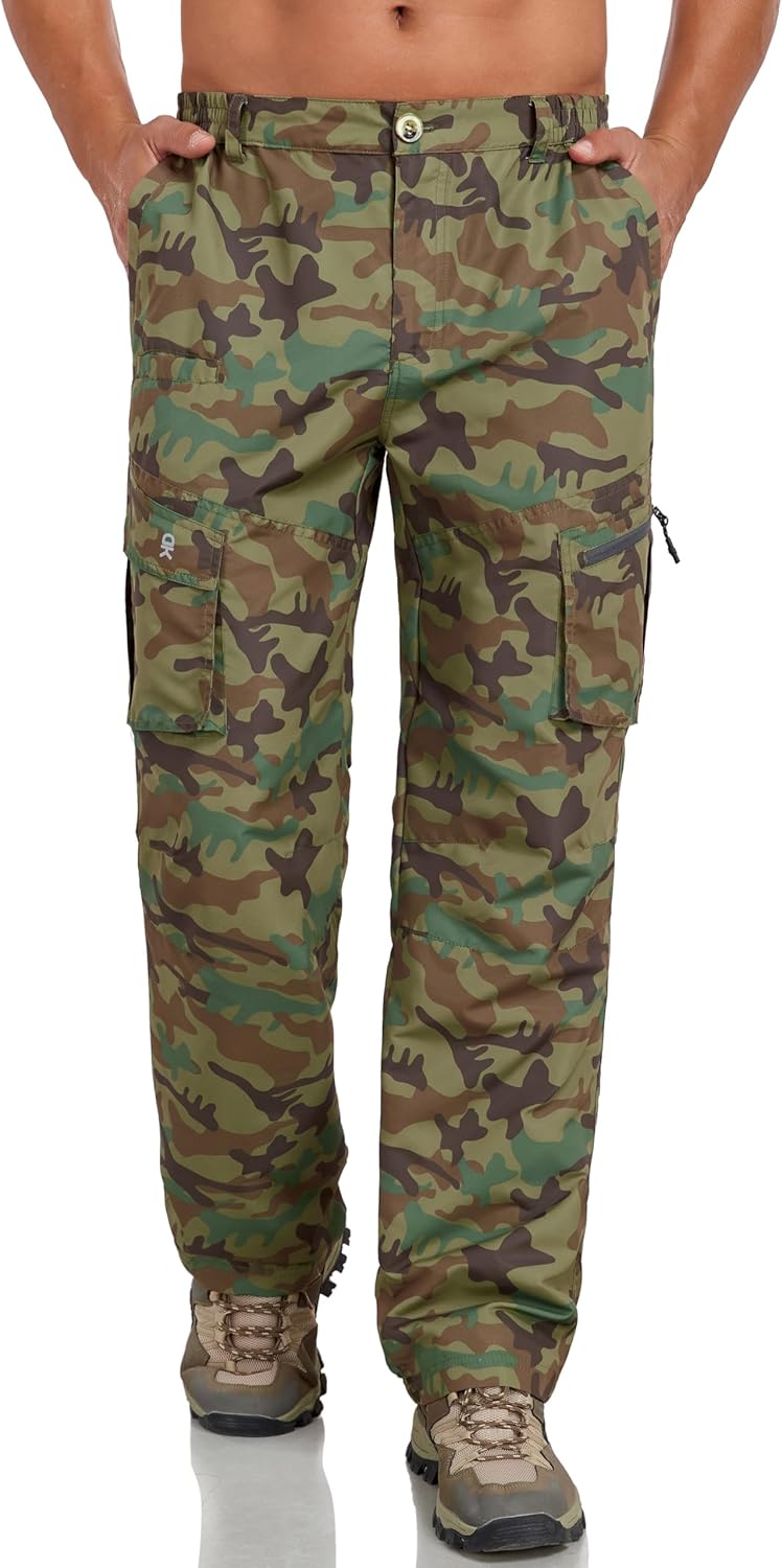Little Donkey Andy Men's Quick Dry UPF 50+ Cargo Pants, Stretch Lightweight Outdoor Hiking Pants
