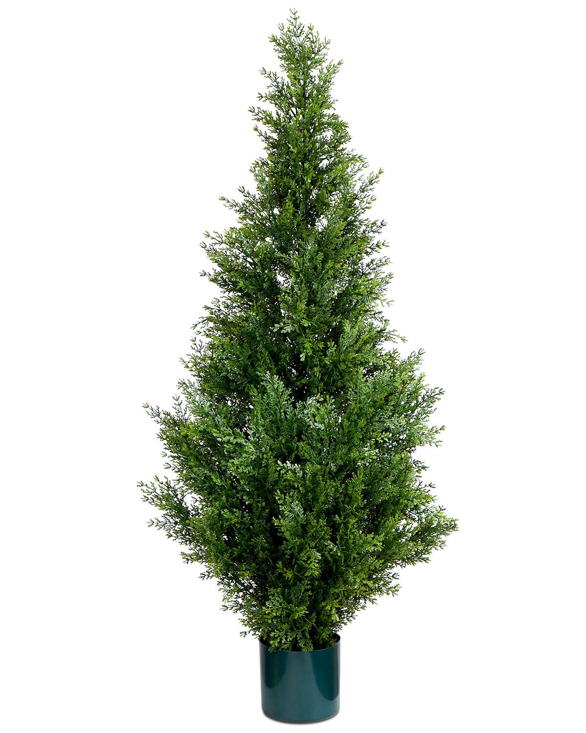 Arbre Artificiel de cèdre Topiary, 120 cm Faux cyprès, Artificial Cypress Tree deko pour Salon, Bureau, fête & Party
