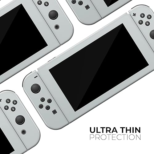Miniatura 5 de Design Skinz - Compatible solo con Nintendo Switch Joy-Con - Calcomanía protectora de vinilo extraíble resistente a los arañazos - Gris claro sólido