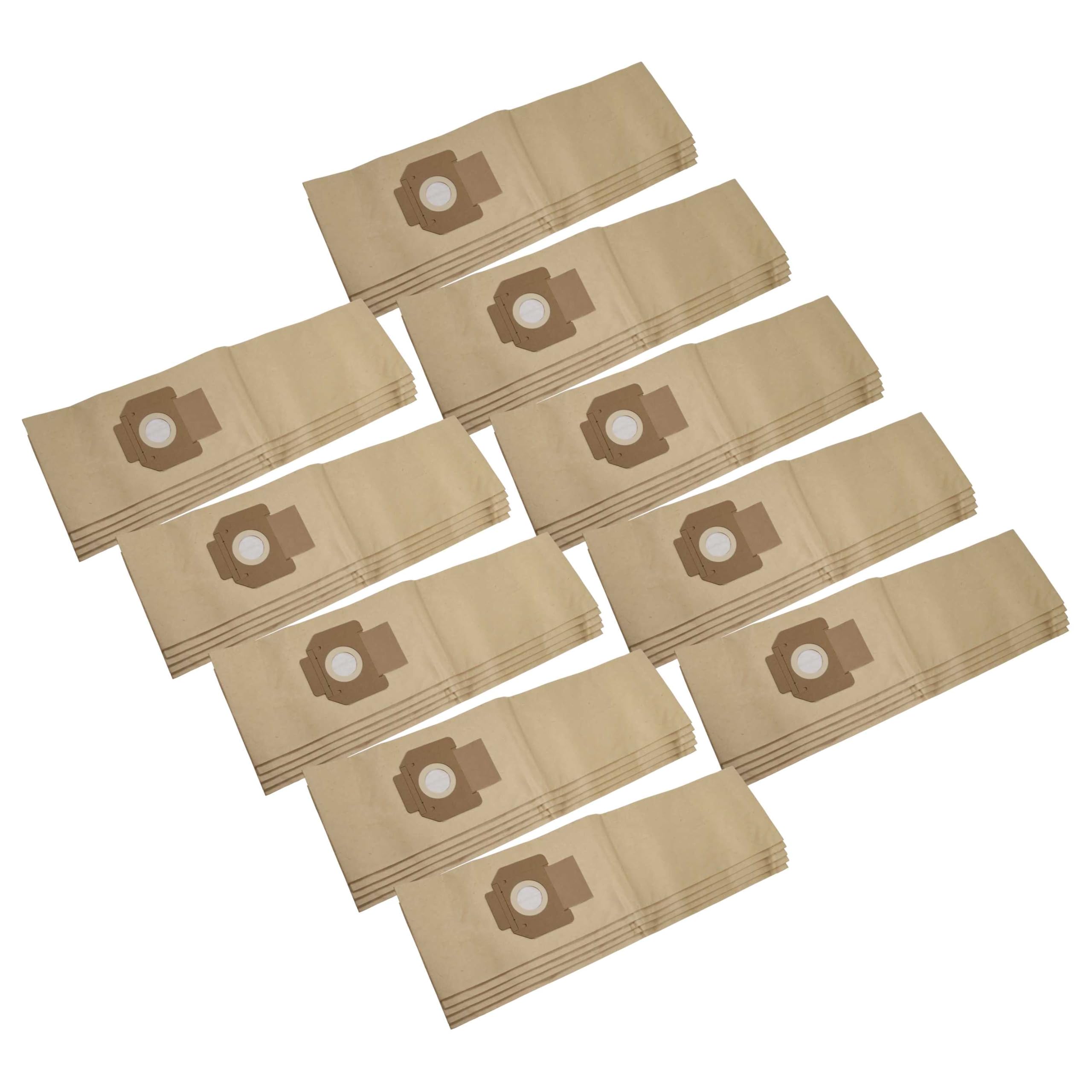 vhbw 50 x worek do odkurzacza kompatybilny z odkurzaczem Alto Attix 751-21, 751-11, 751-2M – 38 cm x 22 cm, brązowy