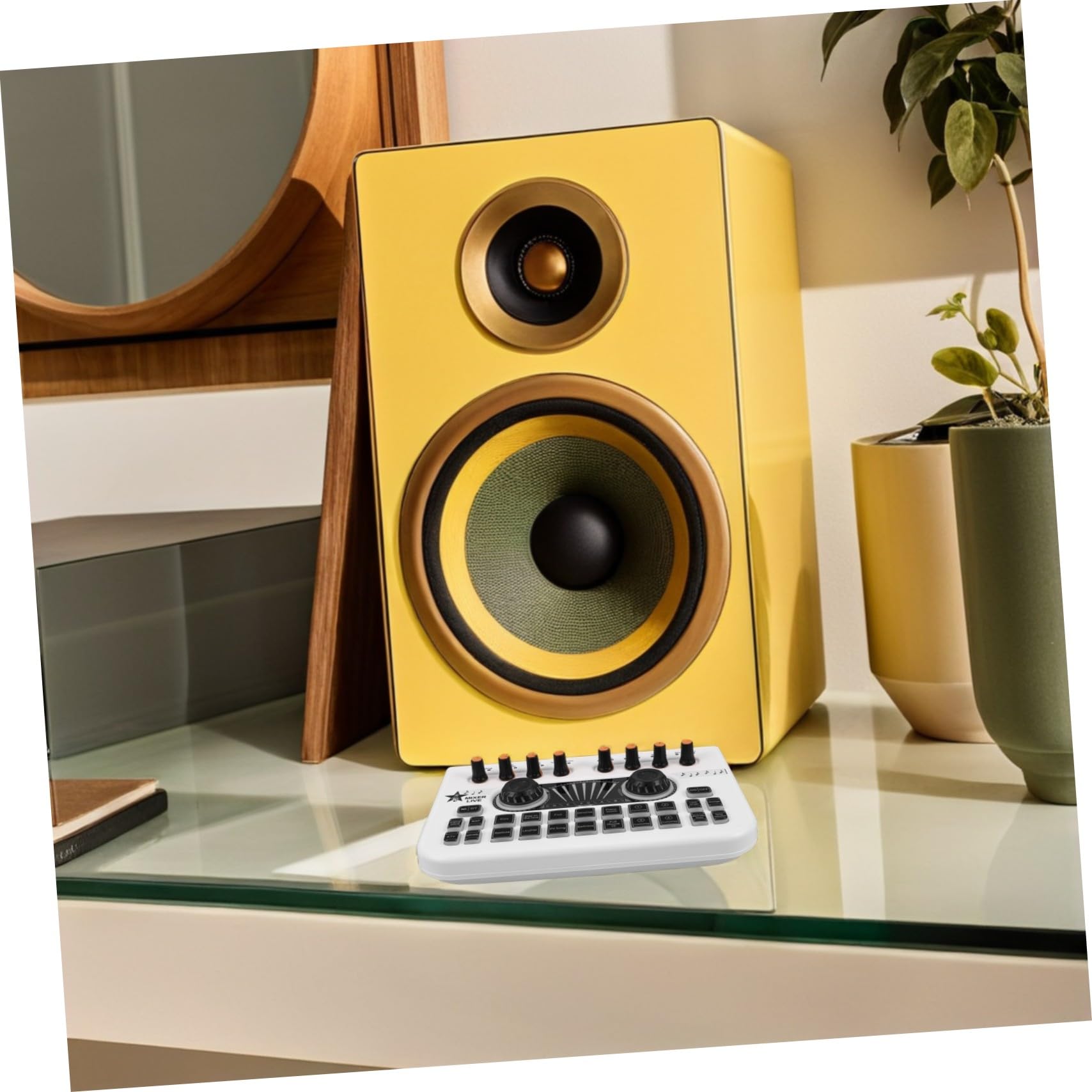 YARNOW Table De Mixage Dj Console De Mixage Audio Pour Streaming Matériel De Studio Enregistrement Sans Fil